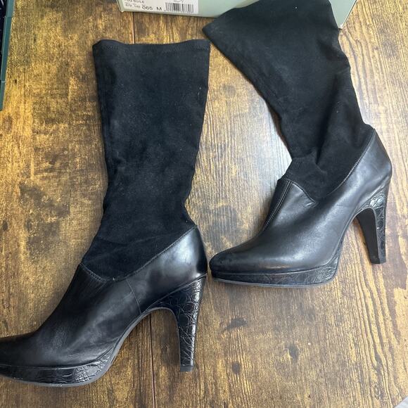 Gianni Bini Black GoGo boots ASO One Tree Hill Rachel Gatina 6.5M - Picture 3 of 6